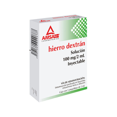 Hierro Dextran 100mg 3 ampolletas (Amsa)