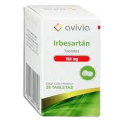 Irbesartán 150mg 28 tabletas (Avivia)