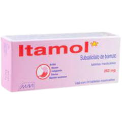 Subsalicilato de Bismuto 24 tabletas masticables (Itamol)