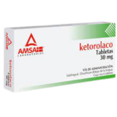 Ketorolaco Sublingual 30mg 6 tabletas (Amsa)