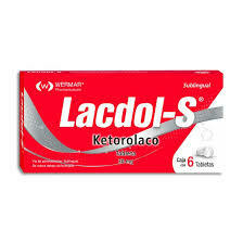 Ketorolaco sublingual 30mg 6 tabletas (Lacdol-S))