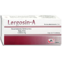 Dexametasona/Clorfenamina 0.25/2.0mg 15 tabletas (Lergosin A)