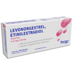 Levonorgestrel/Etinilestradiol 0.15mg/0.03mg 28 tabletas (Perrigo)