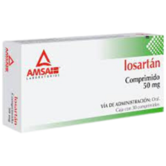 Losartán 50mg 30 tabletas (Amsa)