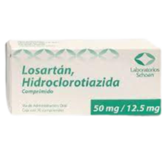 Losartán/Hidroclorotiazida 50mg/12.5mg 30 comprimidos (Shoen)