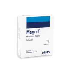 Metamizol Sódico 1g/2ml 3 ampolletas (Magnil)