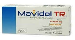 Ketorolaco/Tramadol 10mg/25mg Sublingual 4 tabletas (Mavidol TR)