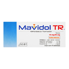 Ketorolaco/Tramadol 10mg/25mg 10 cápsulas (Mavidol TR)