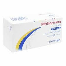 Metformina 750mg Liberación Prolongada 30 tabletas (Alpharma)