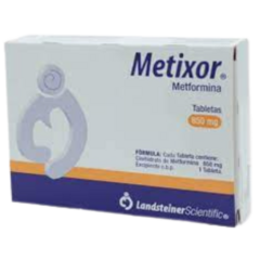 Metformina 850mg 30 tabletas (Metixor)