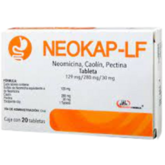 Neomicina/Caolín/Pectina 20 tabletas (NEOKAP-LF)