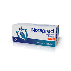 Prednisona 5mg 20 tabletas (Norapred)