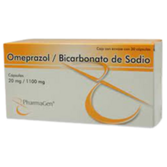 Omeprazol/Bicarbonato de Sodio 20mg/1100mg 30 cápsulas (Pharmagen)