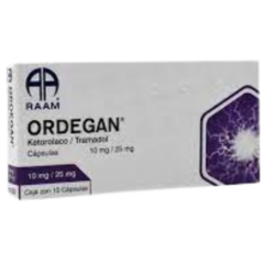 Ketorolaco/Tramadol 10mg/25mg 10 cápsulas (Ordegan)