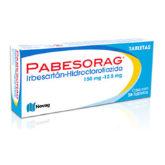 Irbesartan/Hidroclorotiazida 150/12.5mg 14 tabletas (Pabesorag)