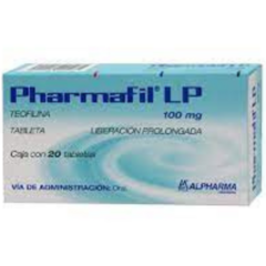 Teofilina 100mg 20 tabletas (Pharmafil LP)