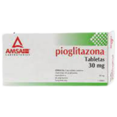 Pioglitazona 30mg 7 tabletas (Amsa)