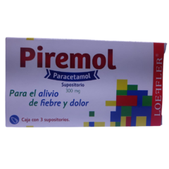 Paracetamol Supositorios Adulto 3 piezas (Piremol)