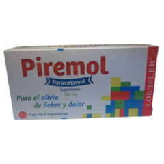 Paracetamol Supositorios Adulto 6 piezas (Piremol)