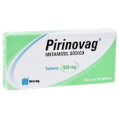 Metamizol Sódico 500mg 10 tabletas (Pirinovag)