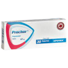 Propranolol 40mg 30 tabletas (Prochor)