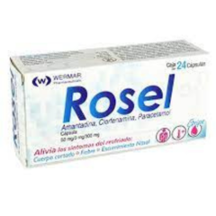 Paracetamol/Amantadina/Clorfenamina 24 cápsulas (Rosel)