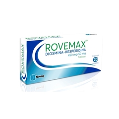 Diosmina/Hesperidina 450mg/50mg 20 tabletas (Rovemax)