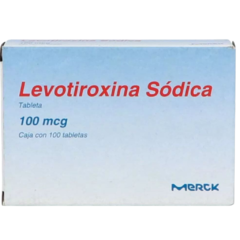 Levotiroxina Sódica 100mcg 100 tabletas (Merck)