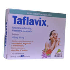 Pasiflora 60mg, Valeriana 100mg 40 tabletas (Taflavix)