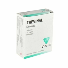 Ketorolaco 30mg/1mg inyectable 3 ampolletas (trevinal)