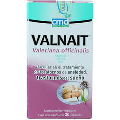 Valeriana 250mg 30 cápsulas (Valnait)