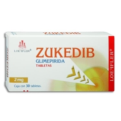 Glimepirida 2mg 30 tabletas (Zukedib)