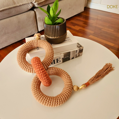 Colar de Mesa Corrente Decorativa 3 Elos Grandes de Crochê - DOKE ACESSÓRIOS DE DECORAÇÃO COM DESIGN