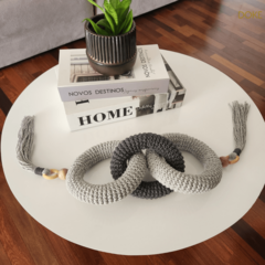 Colar de Mesa Corrente Decorativa 3 Elos Grandes de Crochê - DOKE ACESSÓRIOS DE DECORAÇÃO COM DESIGN