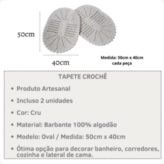 Imagem do Conjunto Tapete de Crochê - 40cmx50cm