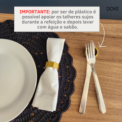 Argola Porta Guardanapo de Tecido Anel Mesa Posta Kit c/6 - DOKE ACESSÓRIOS DE DECORAÇÃO COM DESIGN