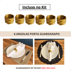 Argola Porta Guardanapo de Tecido Anel Mesa Posta Kit c/6 na internet