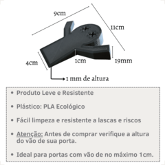 Imagem do Segura E Trava Porta Boneco 3D - Peso Porta Moderno