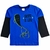 Camiseta c/ manga sobreposta Masculina Infantil - Skate Azul