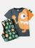 Imagem do Conjunto Infantil Masculino Happy Monster Chumbo