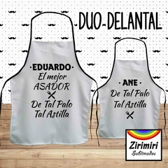 Duo delantal cocina - DE TAL PALO TAL ASTILLIA - MEJOR ASADOR