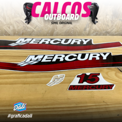 Calcos Outboards Mercury 15 Hp 99-05 Grafica Nautica - M 03 en internet