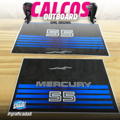 Calcos Outboards Mercury 55 Hp 98-01 Grafica Nautica - M 05 en internet