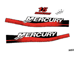 Calcos Outboards Mercury 15 Hp 99-05 Grafica Nautica - M 03