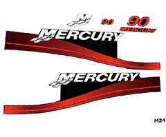 Calcos Outboards Mercury 90 Hp 1999-2006 4t Red/red - M 24