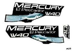 Calcos Outboards Mercury 40 Hp 1998 El Pescador W40 - M 25