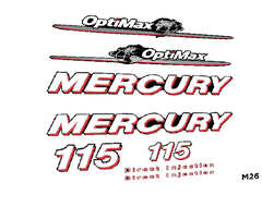 Calcos Outboards Mercury 115 Hp 2006-2012 Optimax - M 26