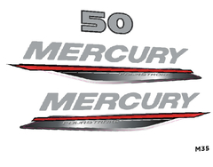 Calcos Outboards Mercury 50 Hp 2018-2020 4t Silver - M 35