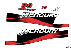 Calcos Outboards Mercury 90 Hp 99-06 2t Red/red - M 39