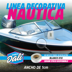 Línea Decorativa Nautica 1 Cm Blanco - comprar online